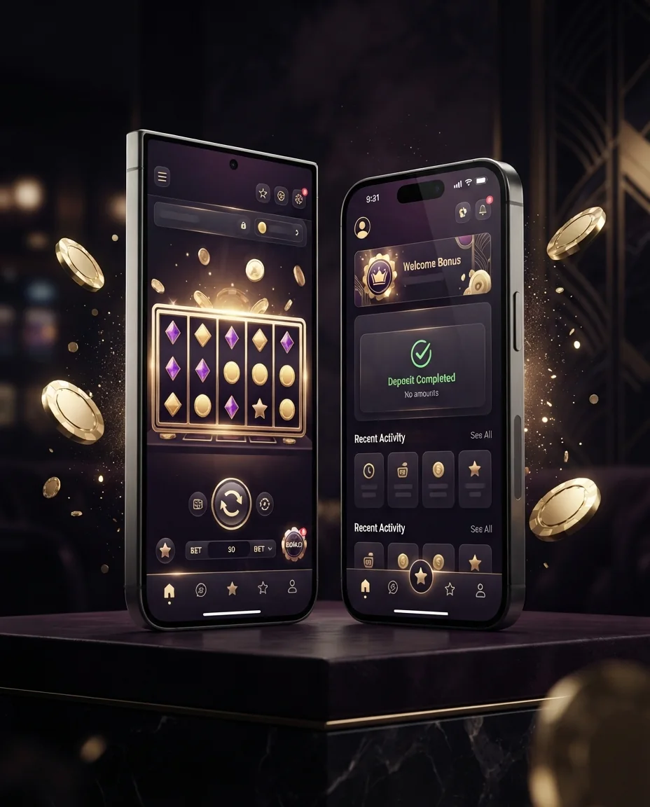Royale Casino mobil tətbiq ekranları